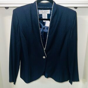 J.R. NITES Vintage Women's Dark Navy Blue Blazer